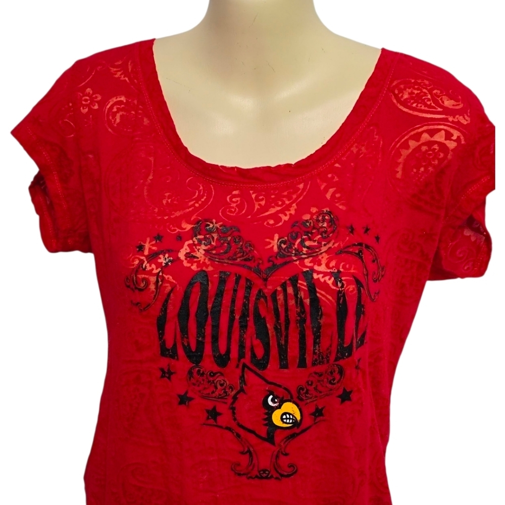 University of Louisville Cardinals Burnout Tee Shirt